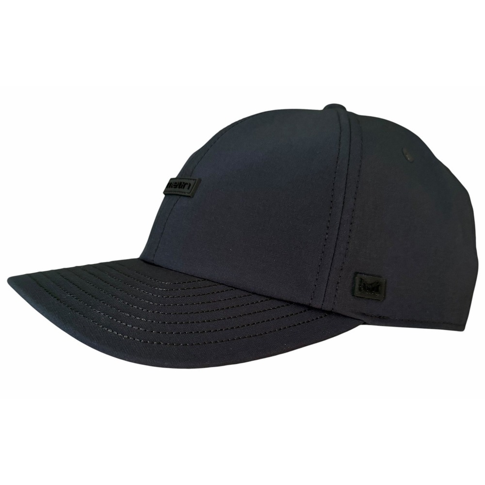 Melin Hydro The Legend Black Classic Strapback Golf Casual Hat Cap OSFA NWT